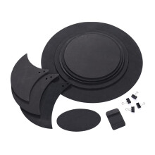 10 Pieces Drum Mute Pads for Five Drums and Three Cymbals Jazz Drum Silencer Pad Drum Practice Pad Set Drum Mute Kit Mute Pads Kit Silencer