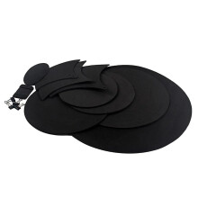 14Piece Drum Mute Pad Set – Silencer Practice Pads for Drums and Cymbals, Rubber Foam Drum Mute Pads, Black Drumming Practice Pad Kit (14 Pads)