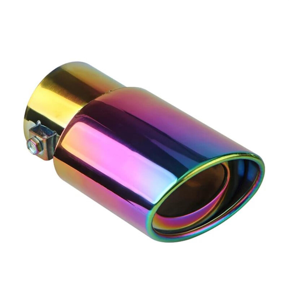 Exhaust Pipe 1Pcs 2.5 Inlet Stainless Steel Chrome Trim Rear Tail Throat Muffler Tip Chrome Straight 9339159763629