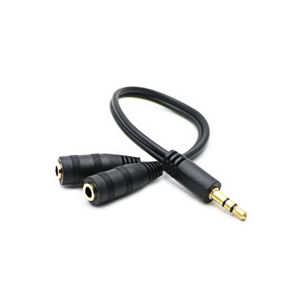 Headphone Splitter Cable 3.5Mm Stereo Jack Audio Signal Adaptor Nylon Braided Durable Compatible Headphones 9339159763919