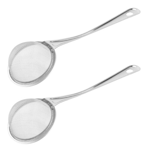 2St Mjölsigrar Mjölsikt Nät I Rostfritt Stål Mjölstrainer (Silver)