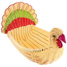 Imitation Rattan Vävd Frukthållare I Turkieform För Matservering