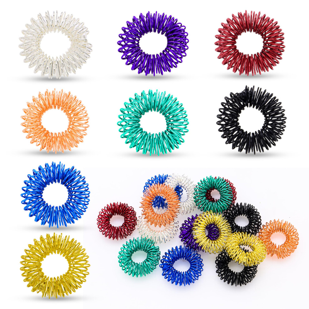 Pack of 20 Acupressure Ring Set for Stress Reducer and Blood Circulation