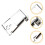 Tailpiece Métal Banjo Argent, Accessoire 5 Cordes Mandoline 5