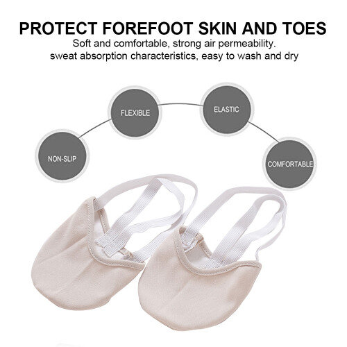 Stylish Canvas Ballet Shoes, Flexible Half Sole Design 1