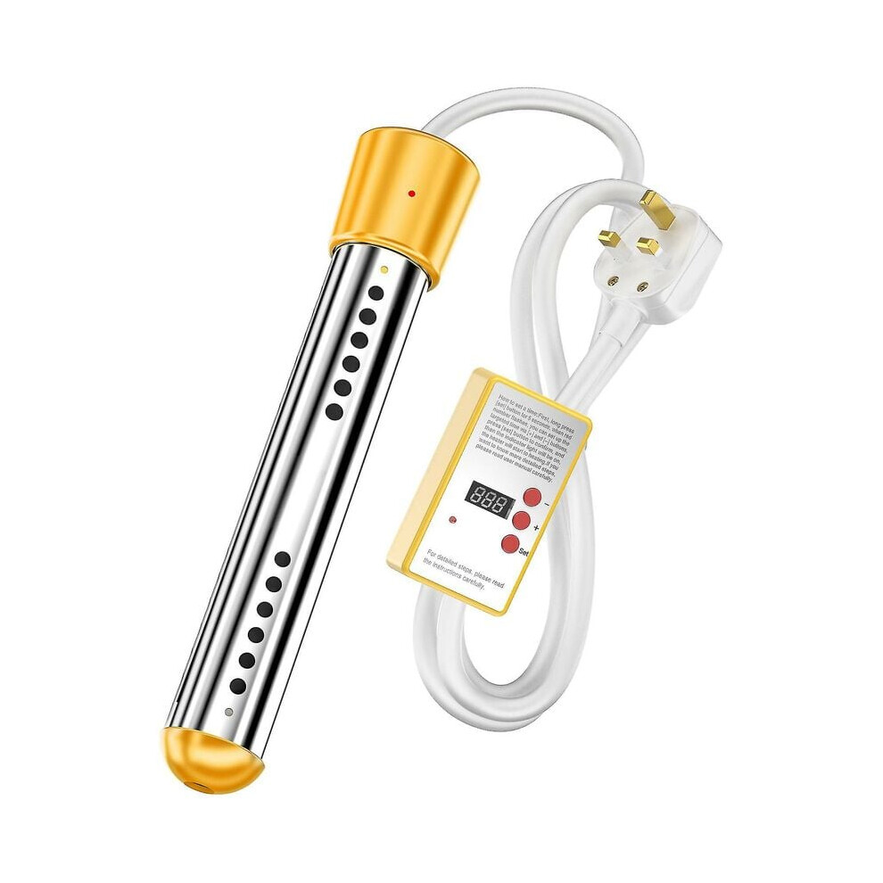 Anti Scalding Instant Immersion Water Heater, Wide Application Portable Electric Stainless-Steel Heaters 9554910848289