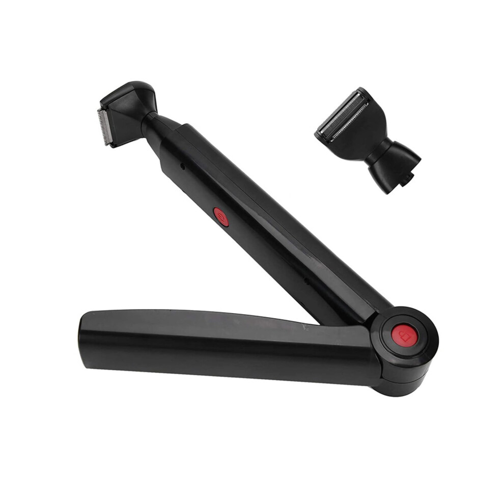 Electric Back Hair Shaver, Back Razor, Back Hair Remover, Foldable Men's Back Razor, Body Razor, Curved Back Hair Razor (A)