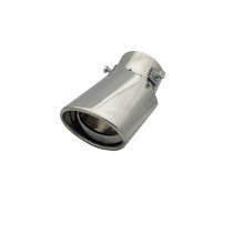 Car Exhaust Muffler Universal Car Exhaust Muffler Tip Tail Rear Round Exhaust Pipe A14 Sliver