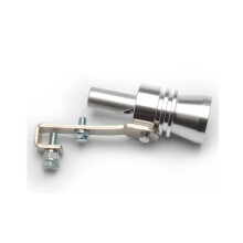Car Turbo Sound Whistle Silver Universal Exhaust Pipe Turbo Sound Simulator with Stylish Tailpipe Design