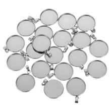kit 20 uds. accesorios joyería acero inoxidable 20 mm para collares