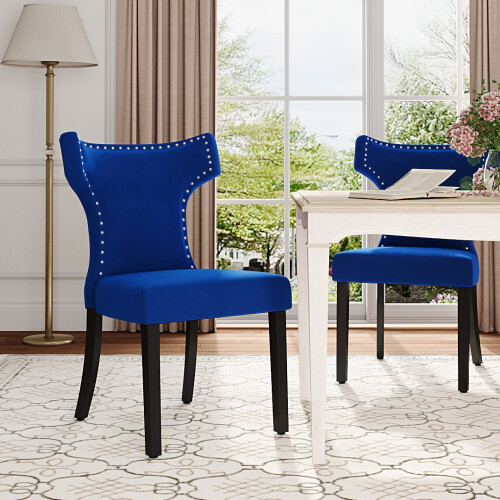 Living And Home Set of 2 Upholstered Dining Chairs