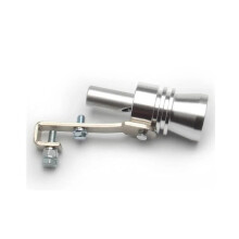 Car Turbo Sound Whistle Universal Exhaust Pipe Simulator Aluminum Alloy Silver M Easy Install