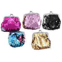 5 Unidades Bolsa Mini Brilhante Porta-Moedas Com Fecho