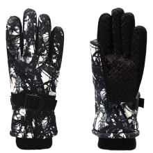 Gants de ski d'hiver essentiels, paume antidérapante avec doublure en laine et compatibilité avec les écrans tactiles, en néoprène et microfibre