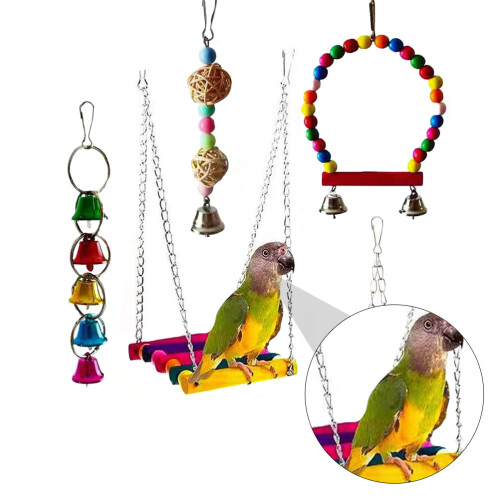 5Ud Para Mascotas Pájaro Mordedor Multicolor Resistente 2