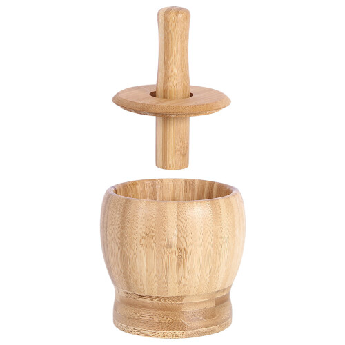 Bamboo Mortaio Pestello Con