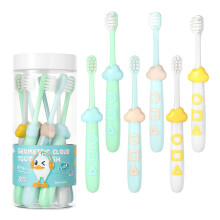 Set of 8 Children's Toothbrushes for Ages 26, Soft Bristles, 3 Colors