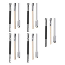 15 Unidades Extensor De Lápiz Acero Inoxidable Madera
