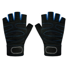 Gants de sport pour activités de plein air, gants demi-doigts en tissu respirant avec paume renforcée et adhérence antidérapante, conception