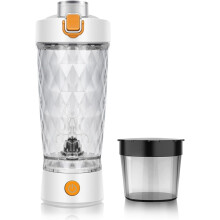 OneTouch Shaker, Electric Protein Shaker, Portable Water Mixer Bottle, USB Rechargeable Protein Mixing Cup, For Gym, Travel and Office, White