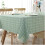 Waterproof Tablecloth Woven PVC Oilproof Khaki 90x90cm Rectangular Dining Kitchen Cover 4