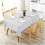 Waterproof Tablecloth Woven PVC Oilproof Khaki 90x90cm Rectangular Dining Kitchen Cover 2