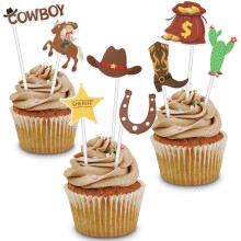72 Unidades Decoradores De Cupcake Tema Cowboy Para Festas