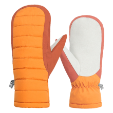 Guanti da esterno per bambini con tasca termica e struttura antivento, fodera resistente e isolamento sintetico, materiale esterno impermeabile con