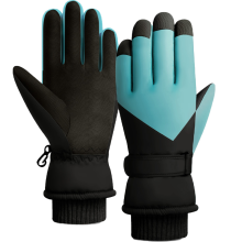 Guantes de invierno impermeables para hombre y mujer, aislantes para temperaturas extremadamente frías, compatibles con pantallas táctiles, puño