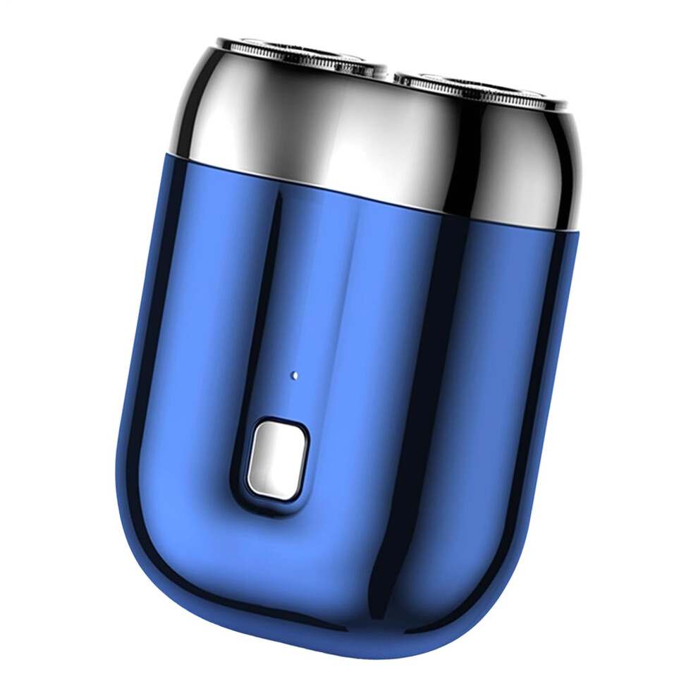 Mini Shaver Waterproof Portable Beard Trimmer USB Charging Dry Wet Electric Shaver Travel Nose Eyebrow Blue