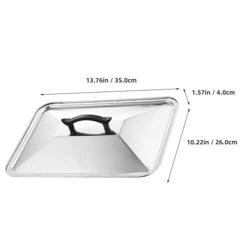 acero inoxidable 36x27 cm para olla, protector salpicaduras 2