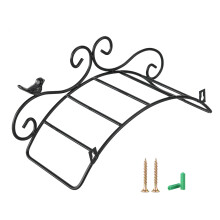 Dekorativer Schlauchhalter, robuste Schlauchhalterung für den Garten, einfach zu montierender Metall-Wandschlauchhalter, rostfreier