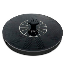 Fonte solar para banho de pássaros, recurso aquático ecológico para decoração de jardim e melhoria de piscina, preta, 1 unidade.