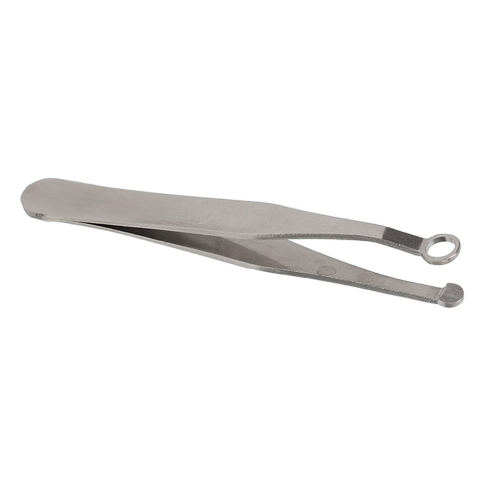 Nose Hair Trimmer Round Head Design Stainless Steel Tweezers Safe Clamp Holder For Noses Sideburns Eyebrows