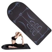 Nonslip exercise mat for AB roller wheel, 59x24inch extralong soundproof reusable training mat