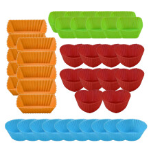 40 stuks siliconen bakbekers cupcakes voering muffins cup