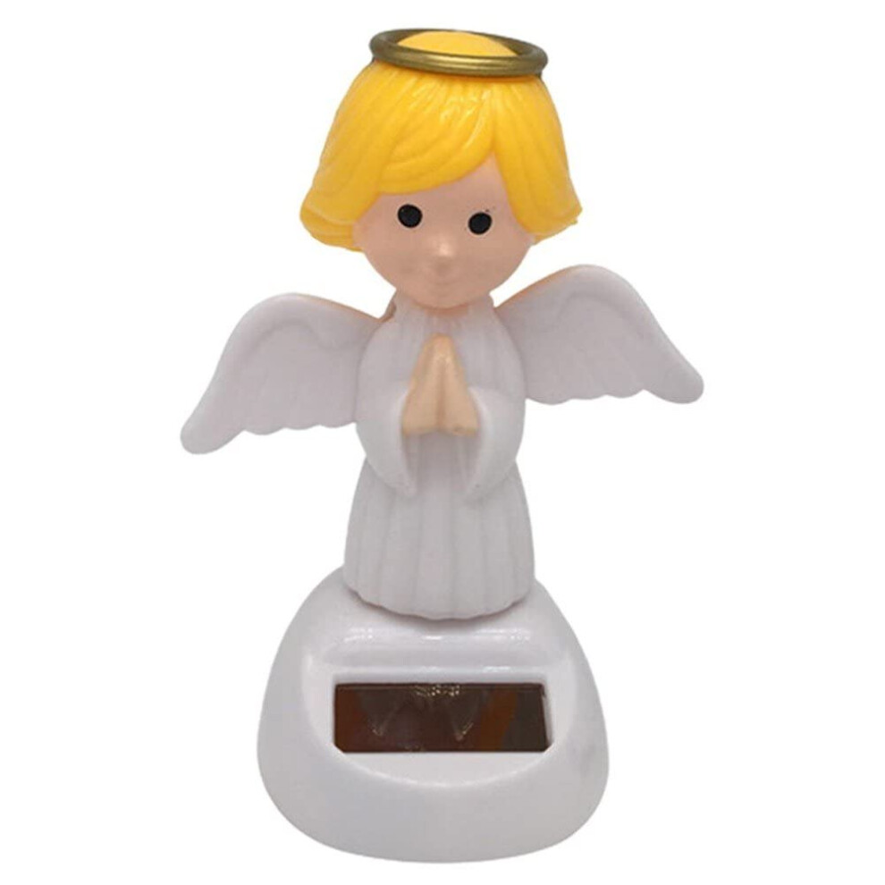 Solar Car Dashboard Decoration Cute Angel Solar Car Ornament For Girls Automatic And Shake Office Desk Home Decoration 9119770262257