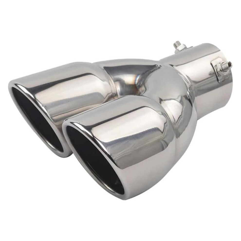 Universal Stainless Steel Car Exhaust Tip 63Mm Double Outlet Muffler Tip For Smooth Exhaust Flow 9119770263063