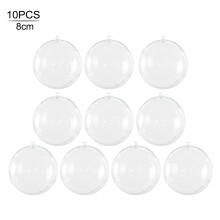 Bolas acrílicas reutilizables, adornos decorativos para manualidades, ideales para Navidad, celebraciones, fiestas, etc. (Adornos transparentes