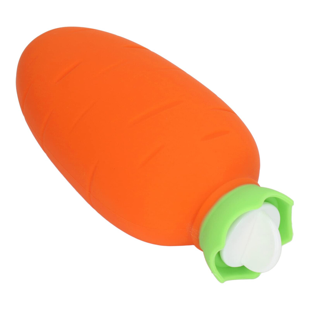 Hot water bottle, hot water bottle bag, carrotshaped, silicone,  heat retention, hot and cold water bag