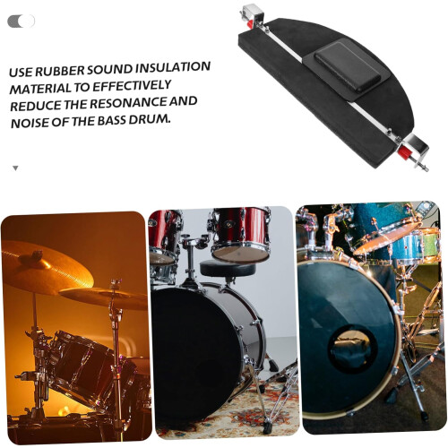 Bass Drum Pad Drum Mute Mat Mute Replacement Drum Mute Switch Exercise Mute Button Drum Mat Black Rubber 2