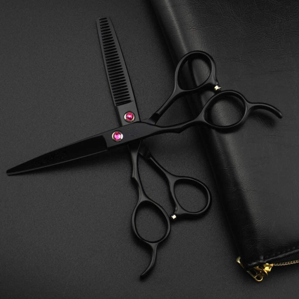 Left Handed Hair Cutting Scissors Set Salon 6 Inch ToothCut