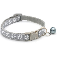 Dog Collar With Bells, Adjustable Gray 1932 cm, Cat and Small Dog Collar, Pet Necklace for Kittens and Chihuahuas