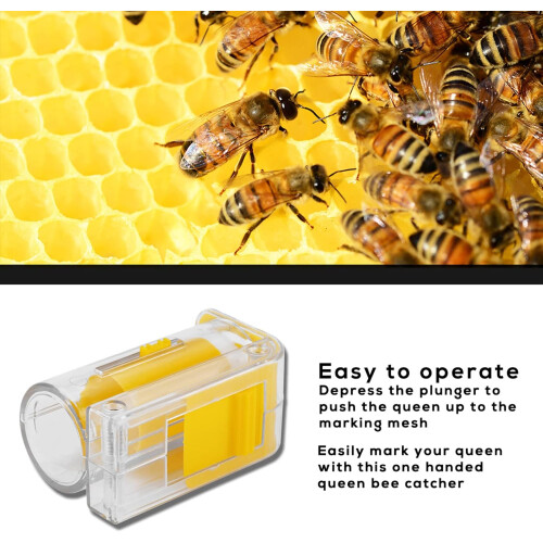 Queen Catcher, Bee Queen Marking Catcher Plastic OneHanded Beekeeping Tool 2