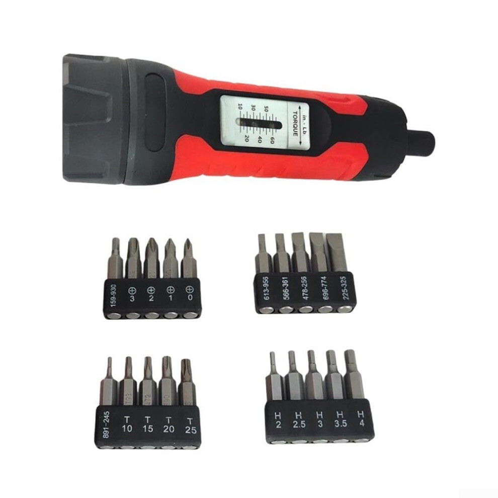Manual Preset Torque Driver 1/4Inch Drive Nonslip Handle 1065 Inlb Torque Range 9323874531786