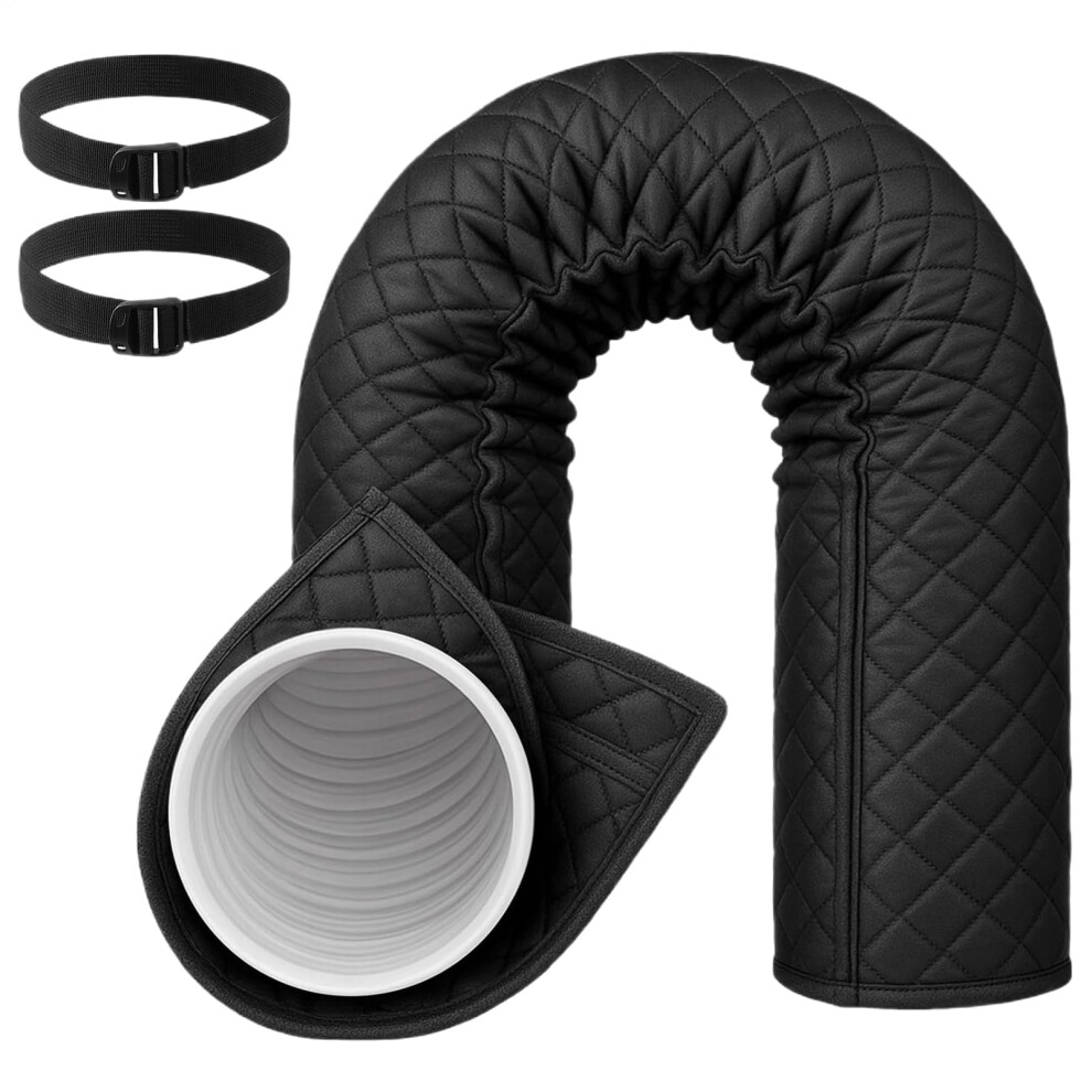 Ac Cover Vent Sleeve Air Conditioner Hose Insulation Duct Protector Tube Wrap Black For Home Kitchen Apartment Basement 9001264422585