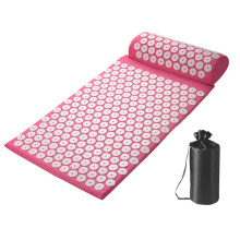 SpikeMatte, Full Body Massage Mat with Acupressure Mat and Pillow, Red