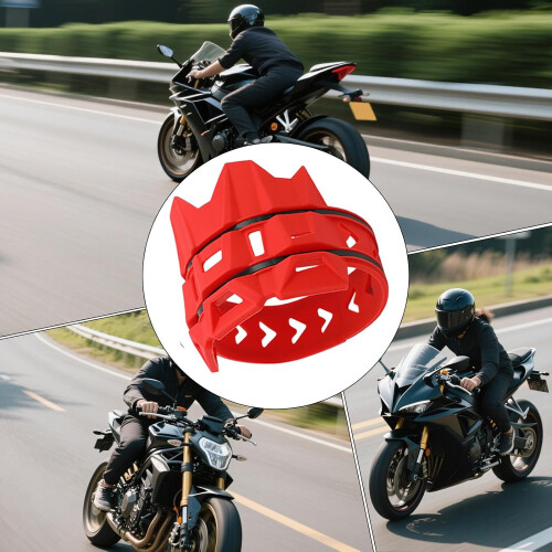 Motorcycle Exhaust Protector HeatResistant Tail Pipe Guard with Easy SlipOn Design Red 2
