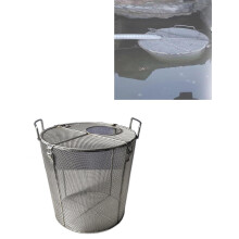 Stainless Steel Submersible Pump Guard 2mm Reinforced Mesh Filter Cage For Deep Well Sewage Pumps 12.6 X 19.7 In