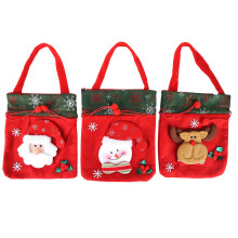 Återanvändbara julklappspåsar, dragskopåsar för julklappar, 3 st nonwoven-tyger, bärbara och starka för bedårande filtjul, perfekt för fest